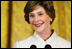 Mrs. Laura Bush delivers remarks during the National Book Festival Breakfast Saturday, Sept. 27, 2008, in the East Room of the White House. 