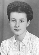 Portrait of Simone Arnold Liebster at the age of 17, Mulhouse, France, 1947.