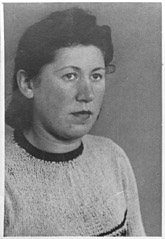 Portrait of Frieda Bursztyn Radasky taken in Turkheim, Germany, 1946.