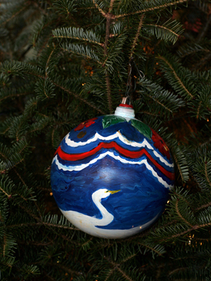 Florida Congressman Gus Bilirakis selected artist Sultana Volaitis to decorate the 9th District's ornament for the 2008 White House Christmas Tree.