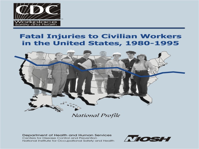 This is an image of the document cover.  The cover      shows a map outline of the United States overlayed with a picture of 8 men and women dressed in their work attire. A graph line is shown running across both the outline of the US and the workers.