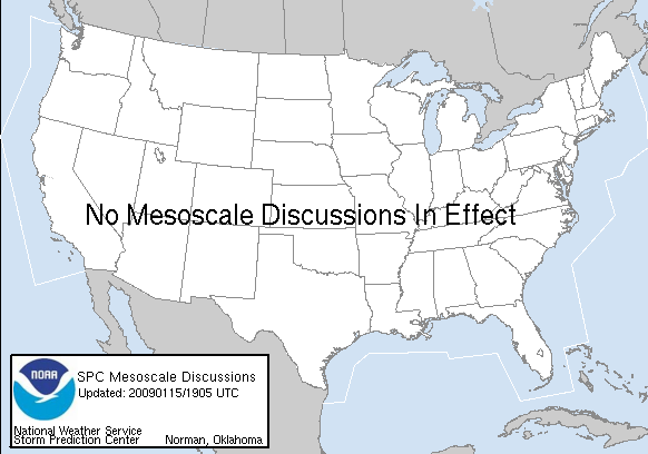 Current Mesoscale Discussions in Effect (click for details)