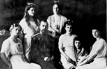 The Russian Imperial Family. Taken from "The Last Days of Imperial Russia" by Miriam Kochan. Courtesy of Weidenfeld & Nicholson, Ltd., London.