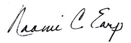 Signature: Naomi C. Earp