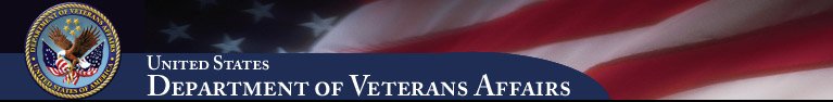 Veterans Affairs banner with U.S. Flag