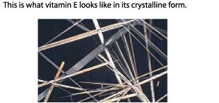 The crystalline structure of Vitamin E