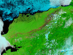 NASA Landsat photo: Alaska North Slope in Spring