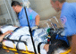 EMS team with patient