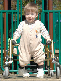 Photo: Young boy with spina bifida