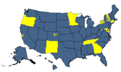 FoodNet US Site Map with Map Links Below