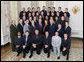 President George W. Bush stands with members of the University of Minnesota Golden Gopher Wrestling Championship Team Friday, Sept. 21, 2007, at the White House during a photo opportunity with the 2006 and 2007 NCAA Sports Champions. White House photo by Chris Greenberg