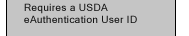 Required a USDA eAuthentication user id