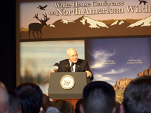 Vice President Dick Cheney announced incentives to increase participation and support of wetlands conservation. NRCS image.