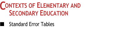 Contexts of Elementary and Secondary Education: Standard Error Tables