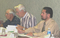 State Conservationist and State Technical Committee Chair J.R. Flores (right) at a recent committee meeting in North Dakota. State Technical Committees meet regularly and advise the state conservationist and other USDA officials on technical considerations related to implementation of Farm Bill conservation programs. NRCS image.