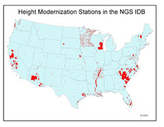 Map of Height Modernization stations