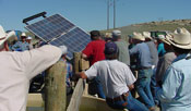 Solar panels on display, NCAT photo