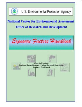 Cover of the Exposure Factors Handbook
