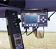 Instruments used for precision agriculture inside a tractor cab.