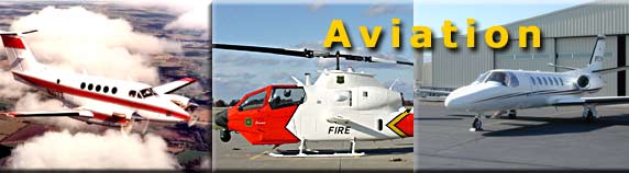 Header:  Super King Air B200, Firewatch helicopter, Citation Bravo.