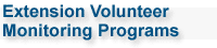 Title that reads " Extension Volunteer Monitoring Programs"