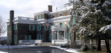 Home of Franklin Roosevelt in Winter