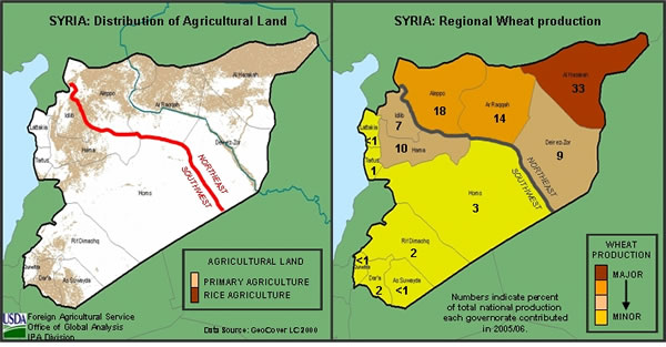 Syria Wheat Map