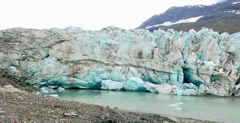 Lamplugh glacier, September 8, 2003 - story details below