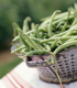 Basket of green beans.