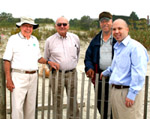 (from left) South Carolina Earth Team Volunteer Bill Wilkes, USDA Under Secretary Merlyn Carlson, South Carolina NRCS State Conservationist Walt Douglas, and NRCS Chief Arlen Lancaster visit Sullivan's Island  (NRCS photo)