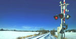Illinois winterscene with railroad tracks