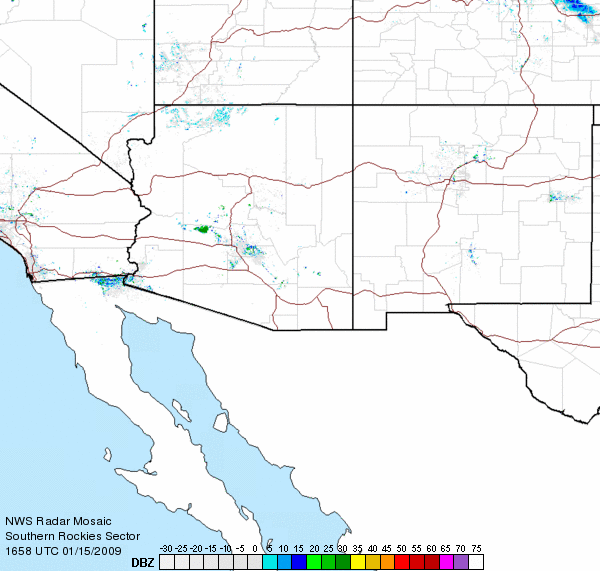 Southern Rockies sector - click image for the local radar
