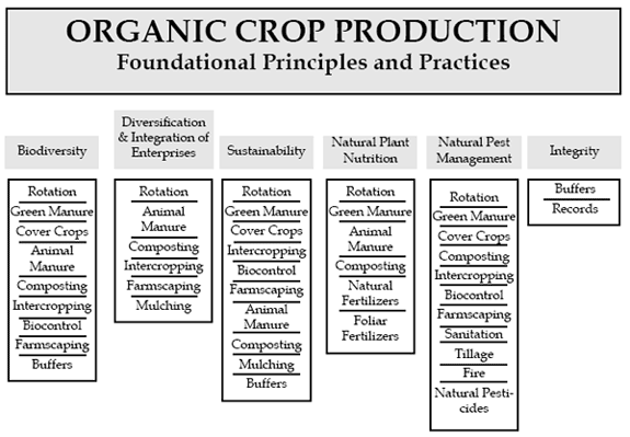 Organic Crop Production: Foundational Principles and Practices Chart