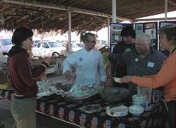 chefs serve food