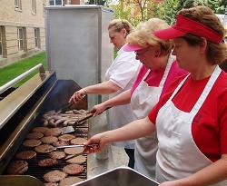 chefs grilling meat