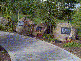 Memorials Along Pathway.