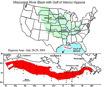 Mississippi River Basin with Gulf of Mexico Hypoxia