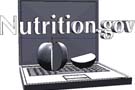 nutrition.gov logo, computer and apple