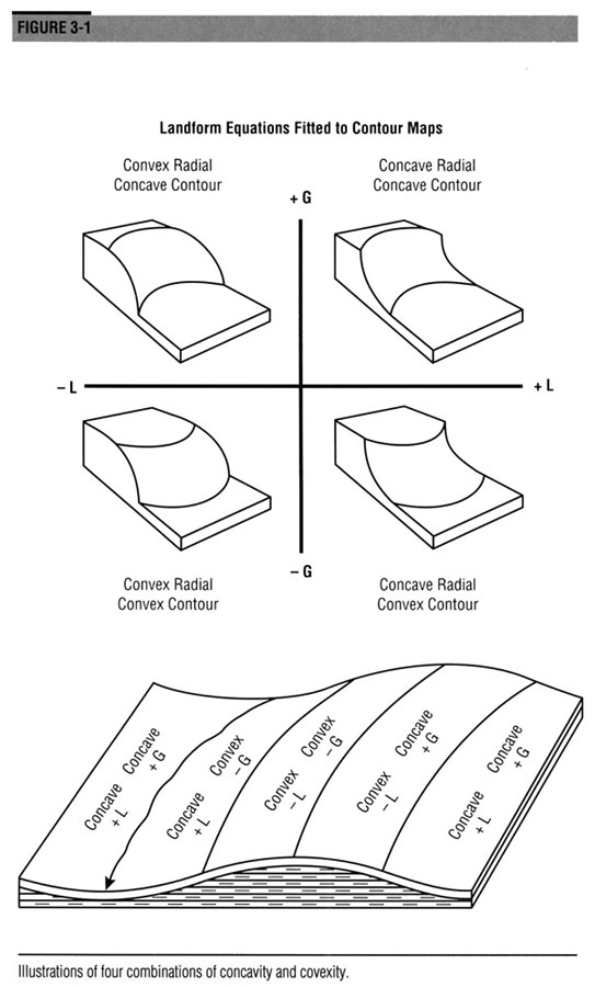 Illustrations of four combinations of concavity and convexity