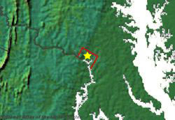 Image of District of Columbia with a star pinpointing the location of the capital.