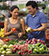 Husband and Wife Shopping at Farmers Market