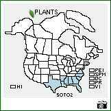 Distribution of Solidago tortifolia Elliot. . Image Available. 