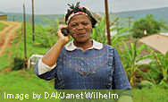 Image of a woman talking on cellphone