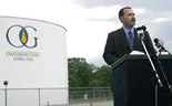 Commissioner Farmer at Owensboro Grain groundbreaking