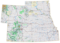 Image of Rocky 			Mountain Region map.
