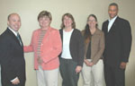 (from left) Chief Lancaster, Sylvia Gillen, Cynthia Burton, Utah,  Leah Juarros, and Curtis Tarver