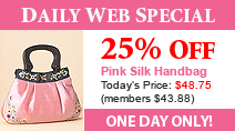Enchanting Pink Silk Handbag - SALE $48.75 (members $43.88)