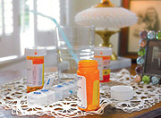 table with medications