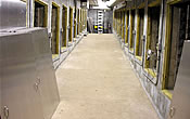 Photo: Interior view of Houghton's Rhizotron- with 24 windows to view the forest underground.