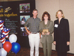 (from left) New Jersey Earth Team Volunteer Program Coordinator Ken Taaffe, Lola Quesenberry, and NRCS National Earth Team Volunteer Program Coordinator Michele Eginoire 